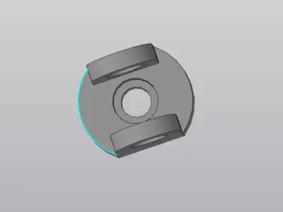Double Hole Mounting Bracket - Industrial Mechanical Part 3D model