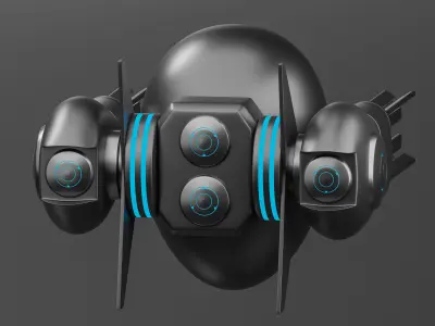 AI drone Low-poly 3D model
