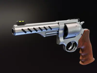 Ruger GP100 Pack Low-poly 3D model