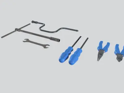 hand tools Low-poly 3D model