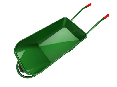 Wheelbarrow Low-poly 3D model 5
