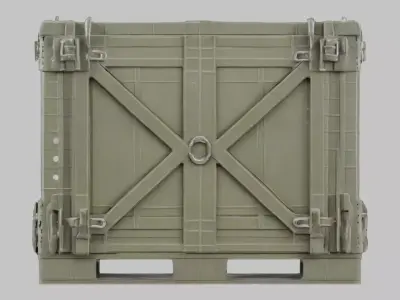 Cargo Box Model Low-Poly Low-poly 3D model
