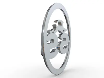 impala logo 3D model by 3dlogoman