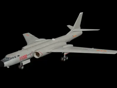 H6K Bomber Low-poly 3D model