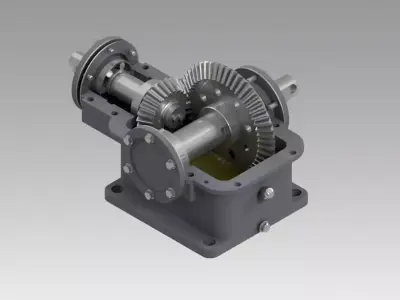 Gearbox single conical 3D model