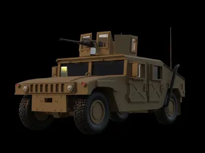 Humvee US Textured V2 3D model