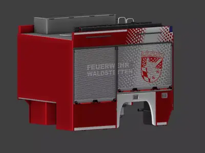 EMPL Feuerwehr MLF-Aufbau Low-poly 3D model