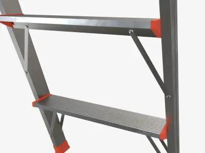Foldable lightweight stepladder 3D model