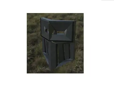 steel mask low-poly Free low-poly 3D model