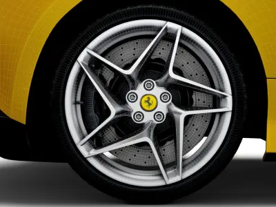 Ferrari F8 Spider 2023 wheel 3D model