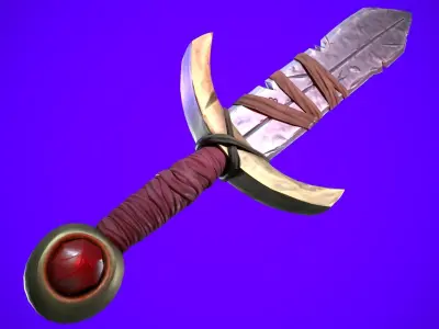 Rusty Sword Low-poly 3D model