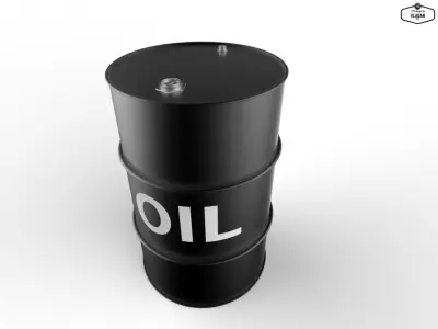 Oil Barrel 3D model 2