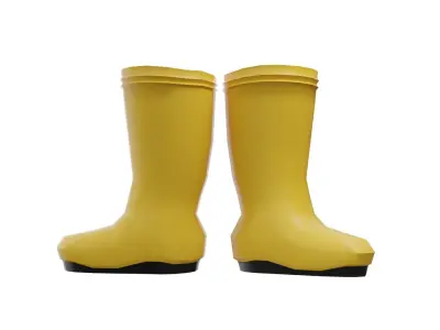 APD Sepatu Boot Low Poly Low-poly 3D model