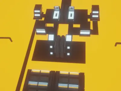 futuristic industrial lava map for games background Free 3D model