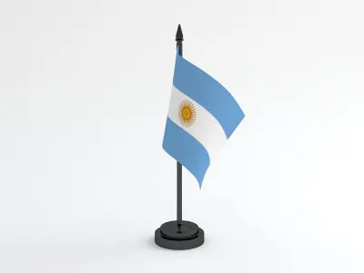 Table Flag Argentina 3D model