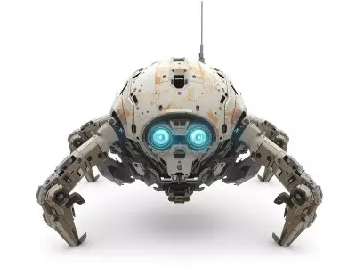 Sci-Fi Maintenance Drone 3D Model v2 Low-poly 3D model