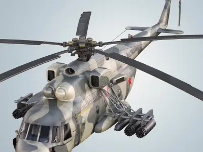 Russian Mil Mi-8 AMTSh Terminator 3D model