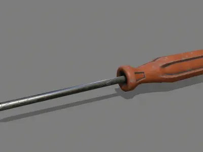 screwdriver Low-poly 3D model 51