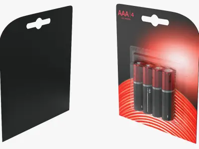 AAA Battery Package 3D model