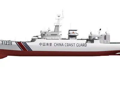 China Coast Guard Vessel 31239 Law Enforcement Vessel 3D model