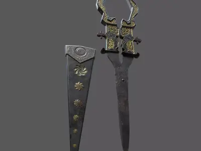 Medieval Fancy Scissors Free 3D model