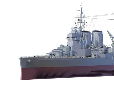 HMS HOOD 1944 3D model