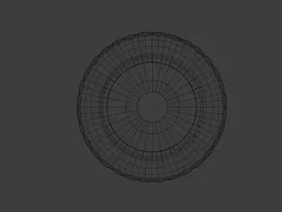 Toy Car Wheel Low-poly 3D model