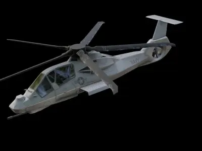 Sikorsky RAH-66 Comanche US navy helicopter Low-poly 3D model