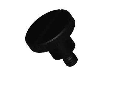 DIN 465 M6x8 Slotted Knurled Thumb Screw 3D model