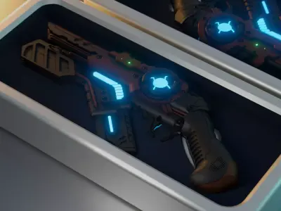 Sci-fi Gun 3D model 3