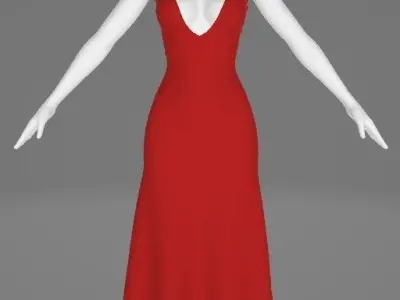 Woman Clothing A-Pose 522 Low-poly 3D model
