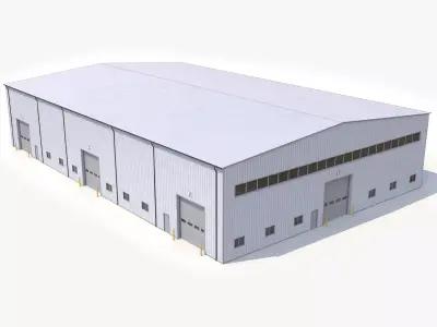 Industrial Building 58 Low-poly 3D model