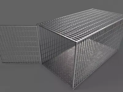 PBR Small Cage 2 Low-poly 3D model