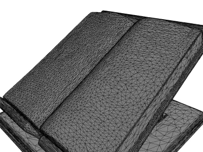 Adjustable Book Stand and Open Book Low-poly 3D model