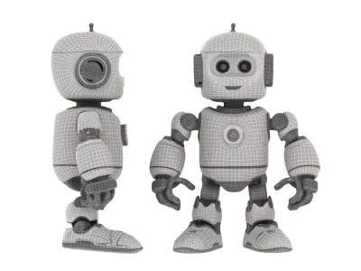RobotShaped Low-poly 3D model