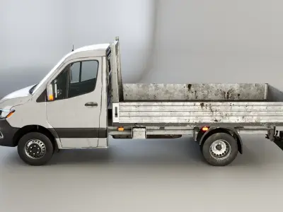 Modern Utility Pickup Truck Usage Wear 3D model