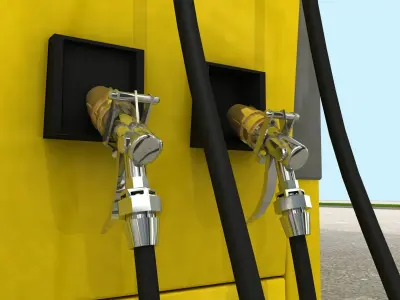 S-Oil Korean Gasoline Station High Detail 3D model