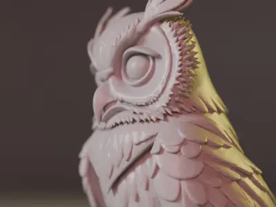 Majestic Horned Owl 3D print model