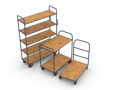 Picking trolleys - 3 samples 3D model
