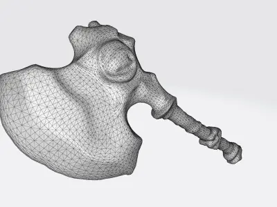 Black Crystal Top Of The Hammer 3D model