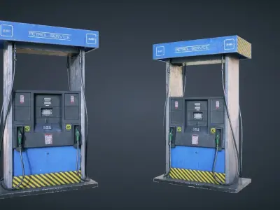 Gas Pump Low-poly 3D model buy