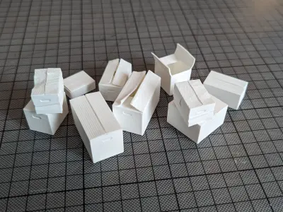 Card Boxes different sizes 3D print model