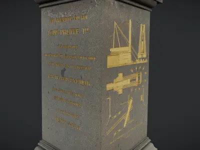 Luxor Obelisk Paris - photogrammetry scan 3D model