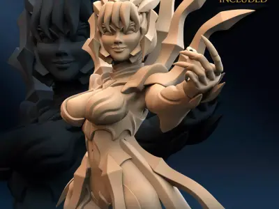 Spider Female Warrior Arachnid Blade C 3D print model