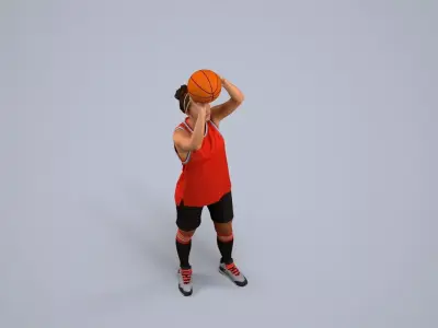 00506Beatrice003 - Adult Caucasian woman exercising in athletic 3D model