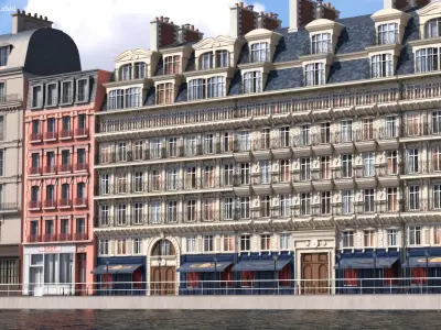 Parisian Street 3D model