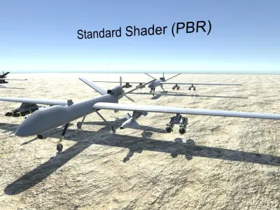 Low Poly MQ-9 Reaper UAV Drone Low-poly 3D model