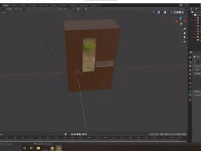 Closet wooden door Free 3D model