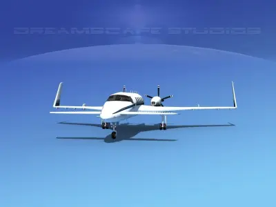 Beechcraft Starship 2000 T10 3D model