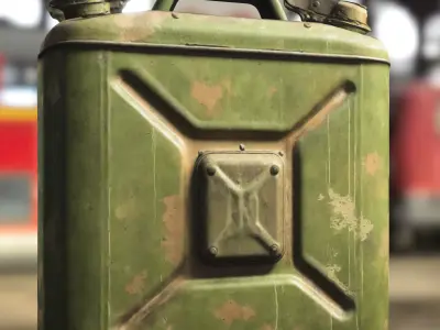 Military Jerry Can Low-poly 3D model purchase